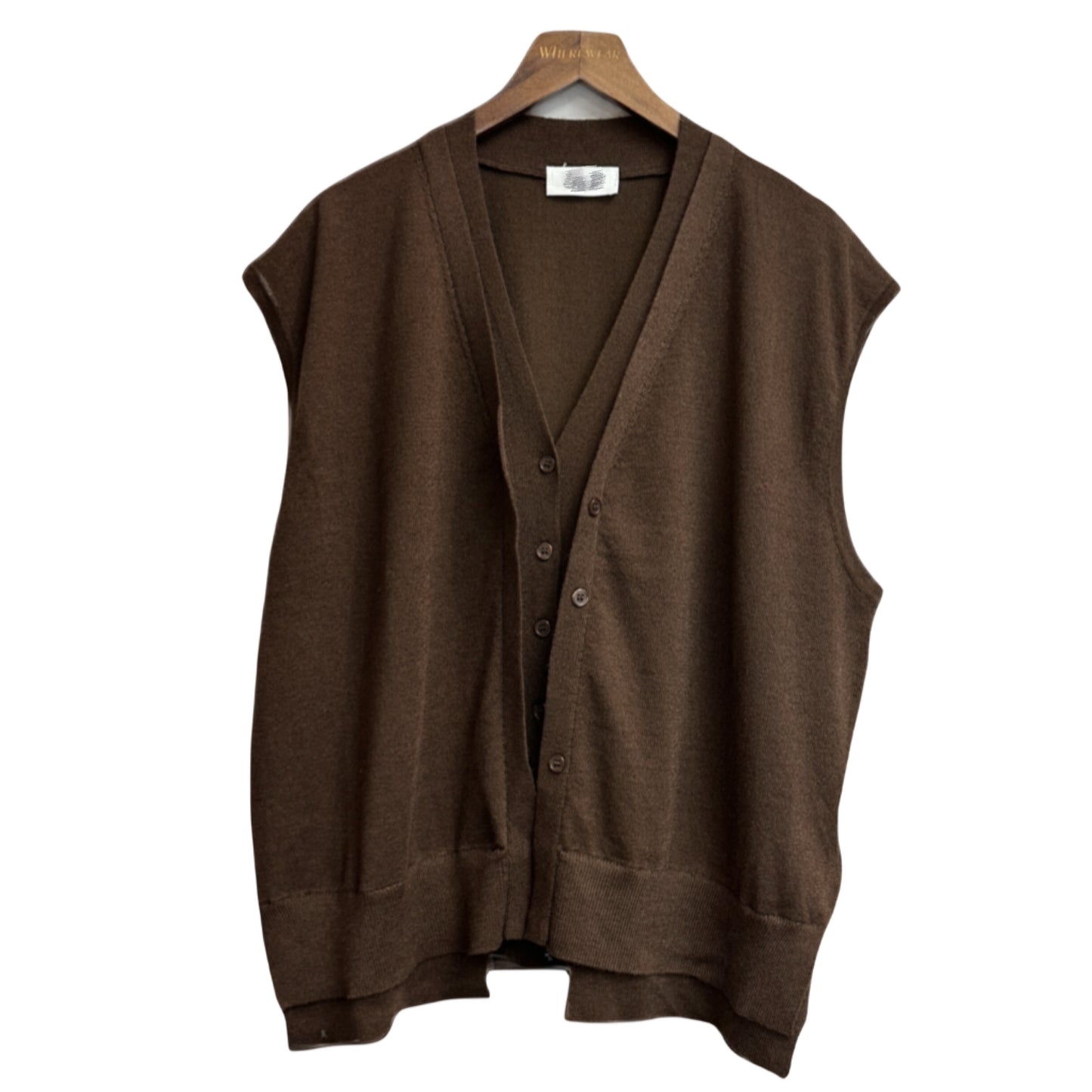 Fake two pieces vest knit