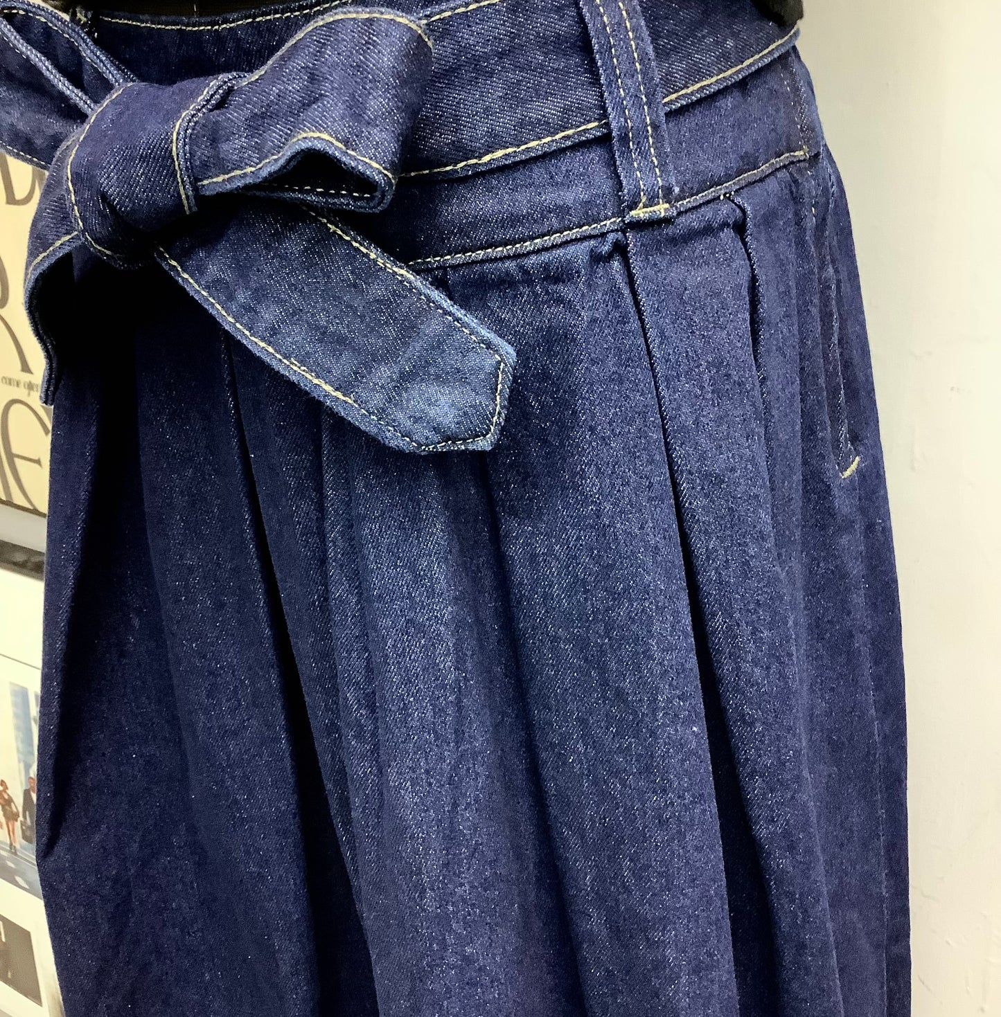 (-20% Off)Big Ribbon Denim Skirt