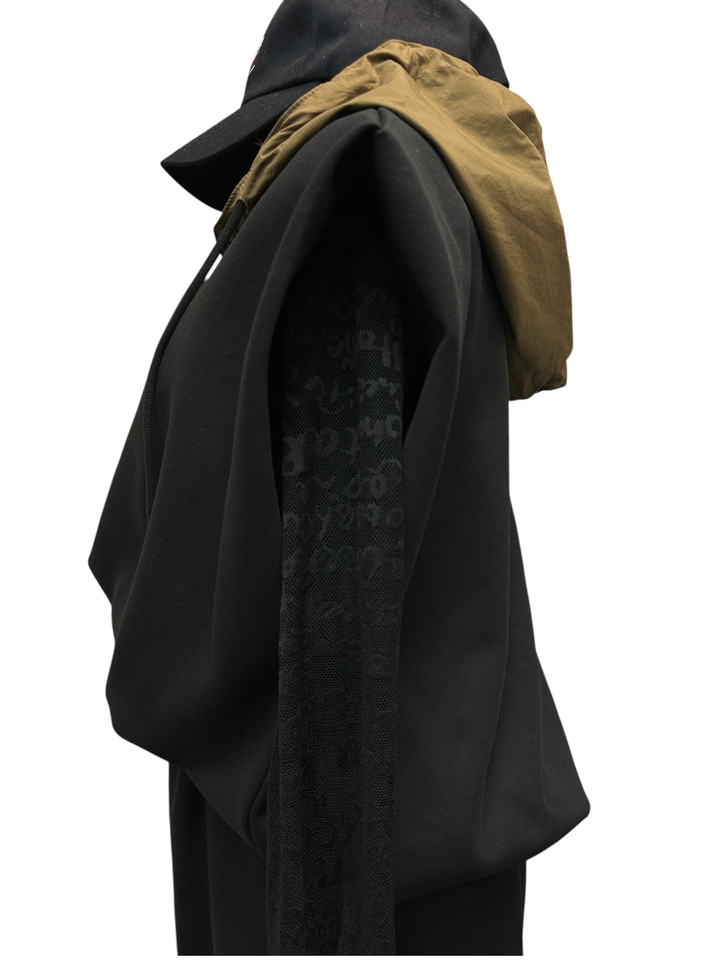 Two tone vest hoodie