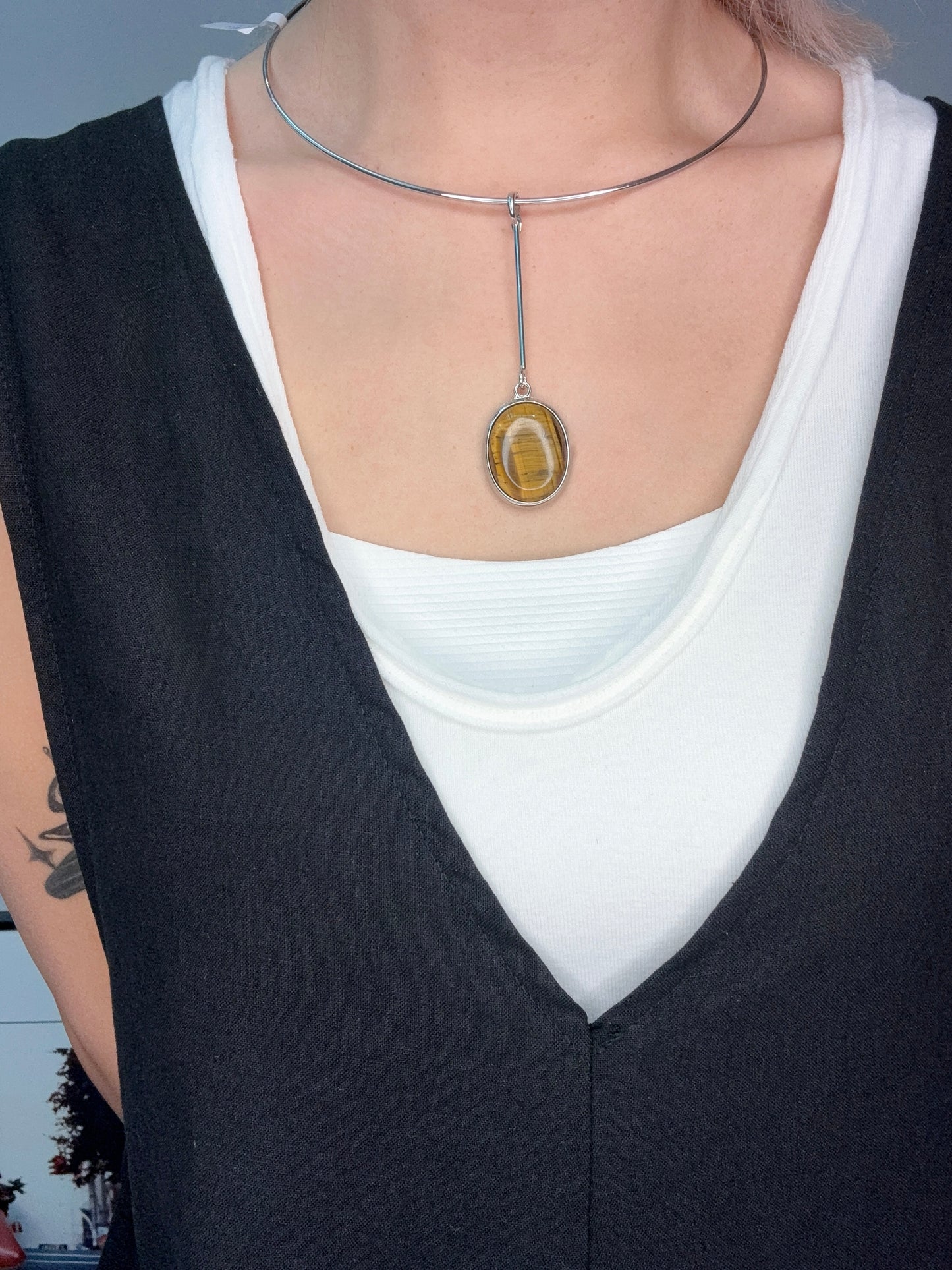 (-50%)Big pendant neck ring