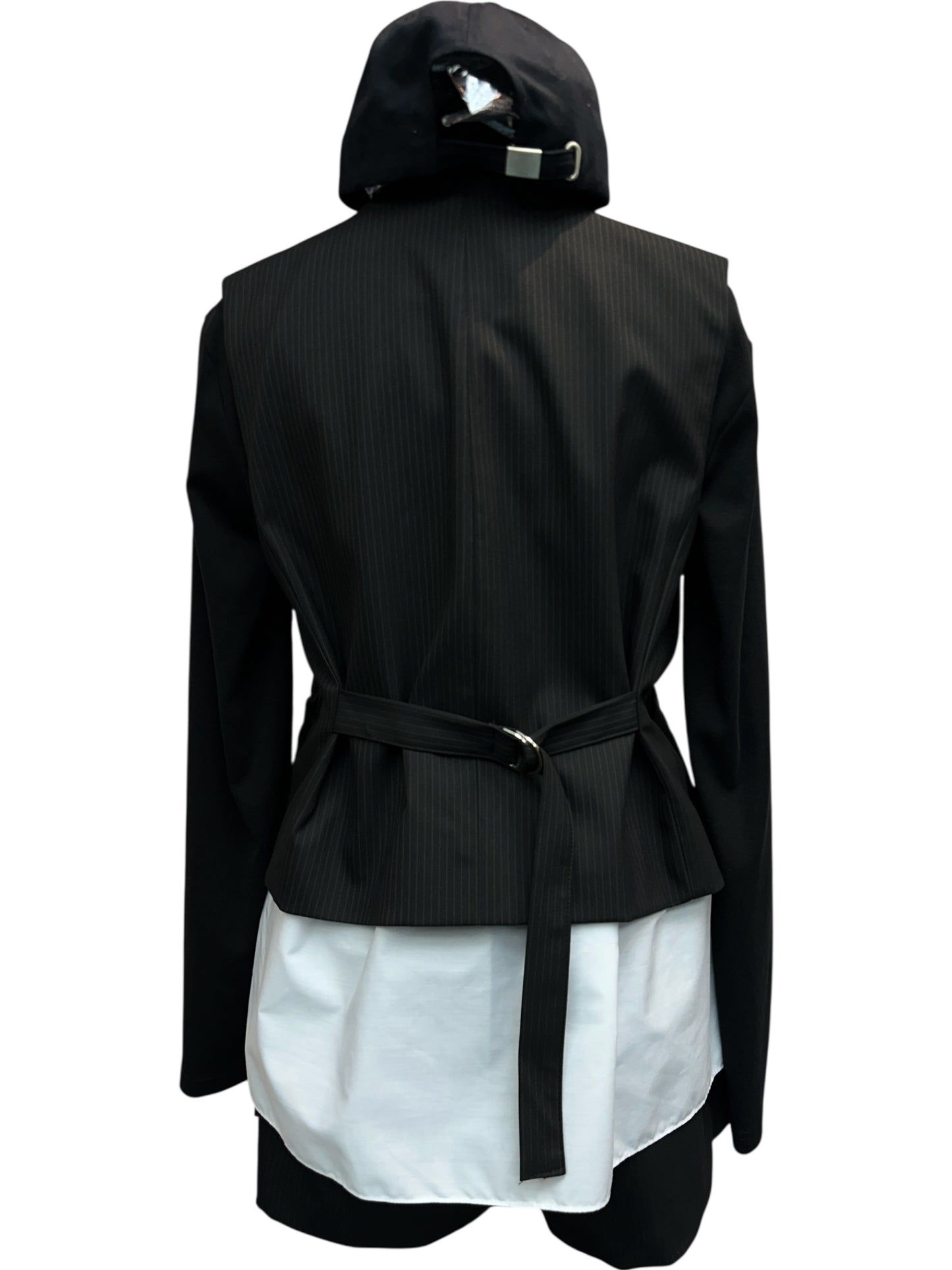 Stripe  X shirt vest blazer