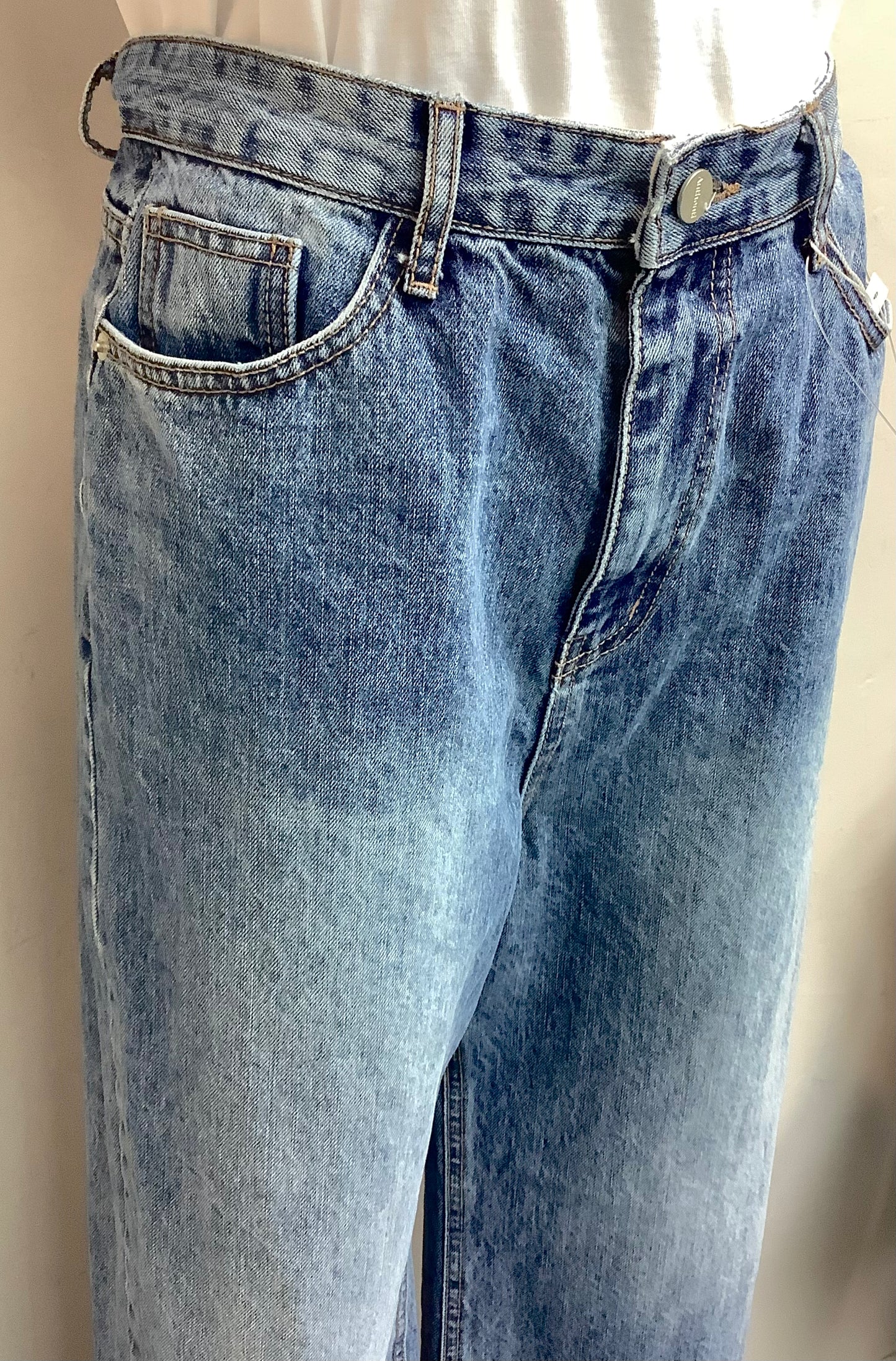 (-40% Off)Word Waist Jeans