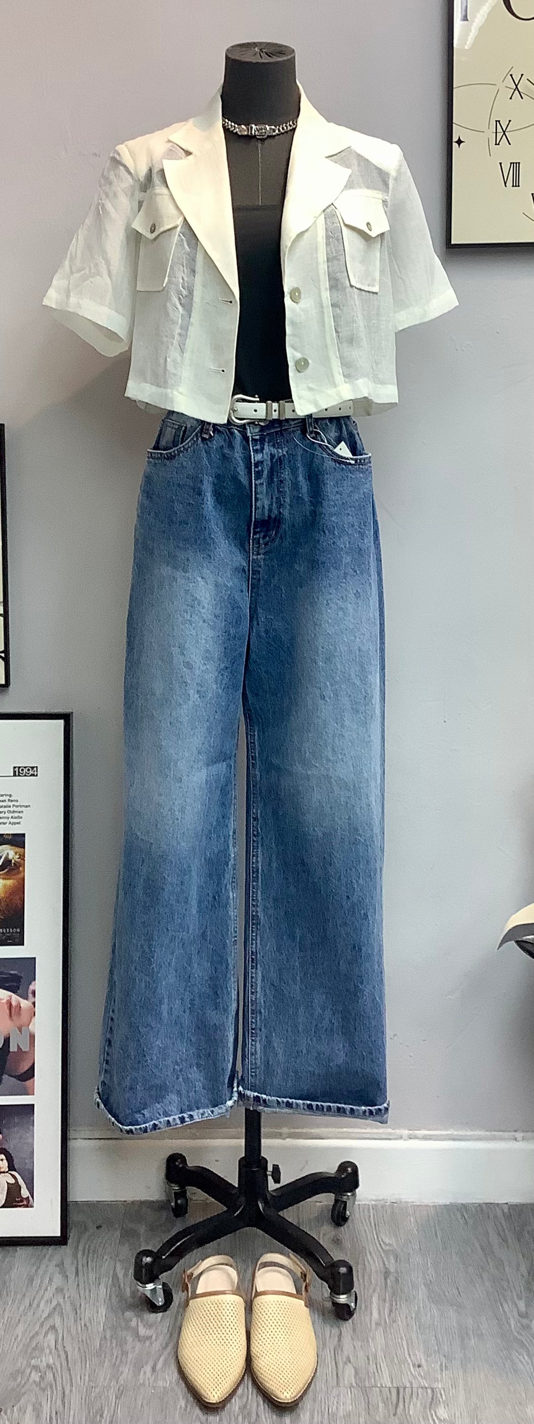 (-40% Off)Word Waist Jeans