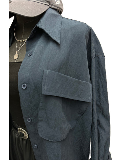 (-30% off)Big pocket plain shirt