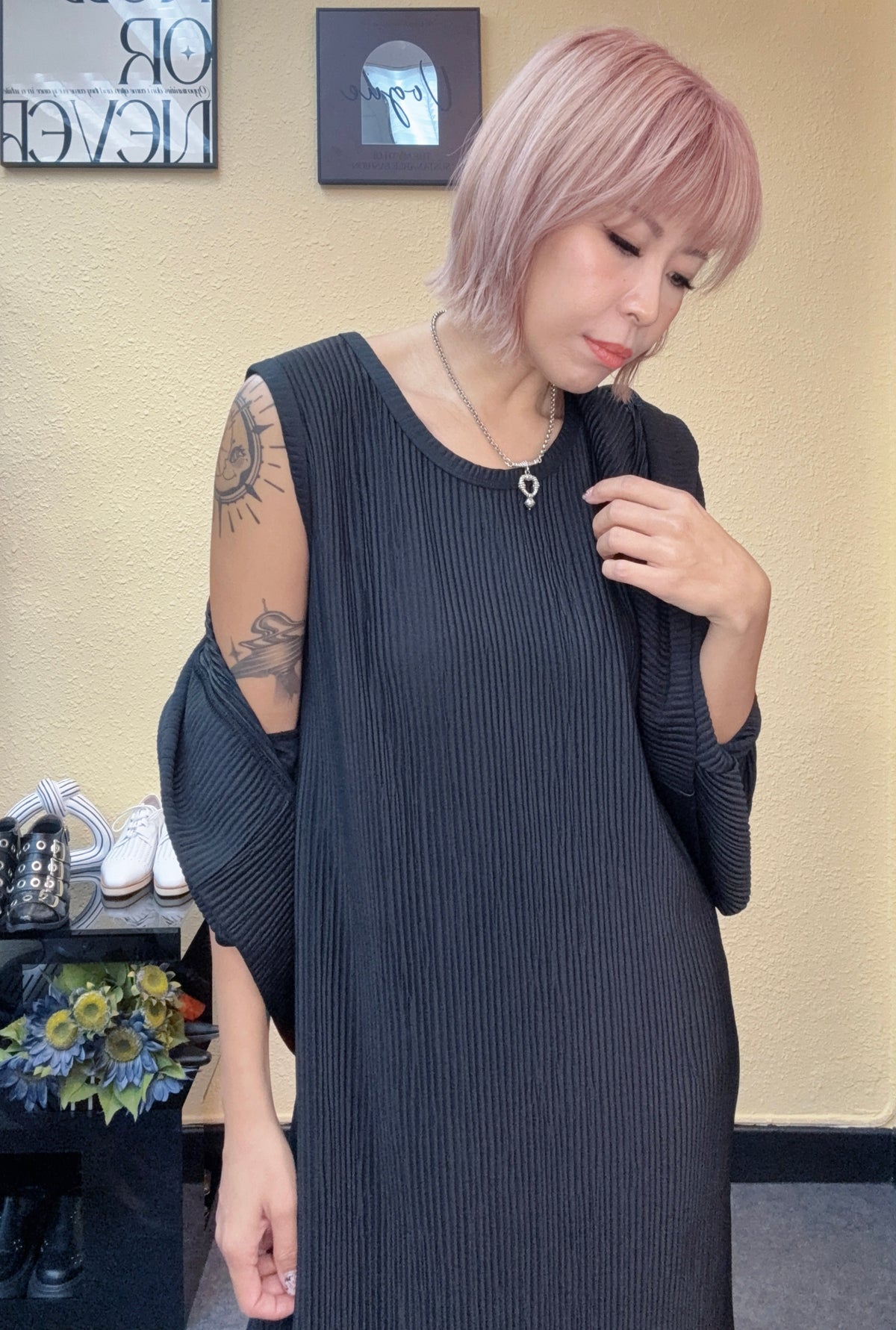 With batwing outer one piece set #00864