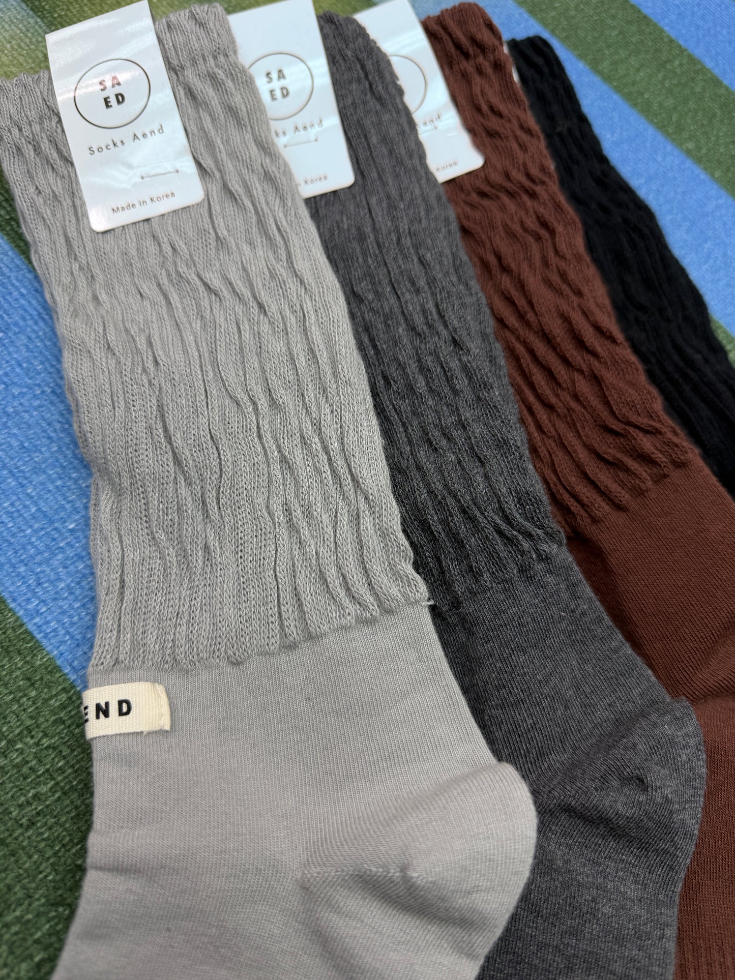 Embossed socks