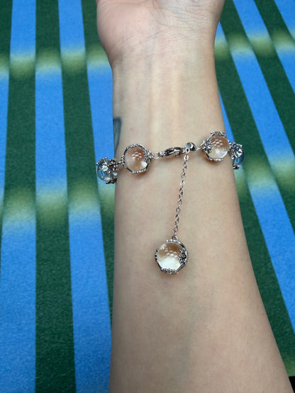Transparent craft beads X snowflake bracelet