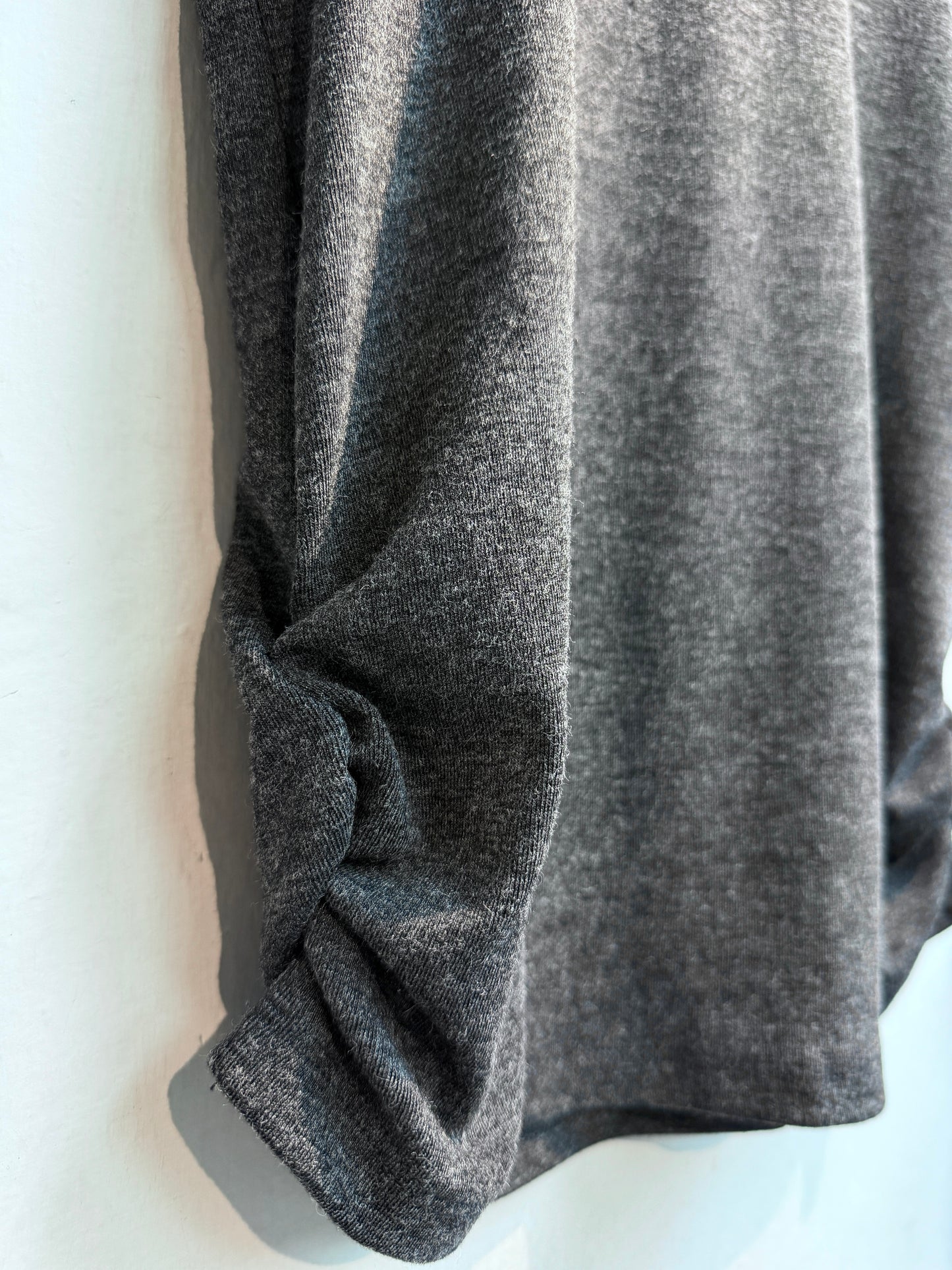 Side pleated spandex tee #00698
