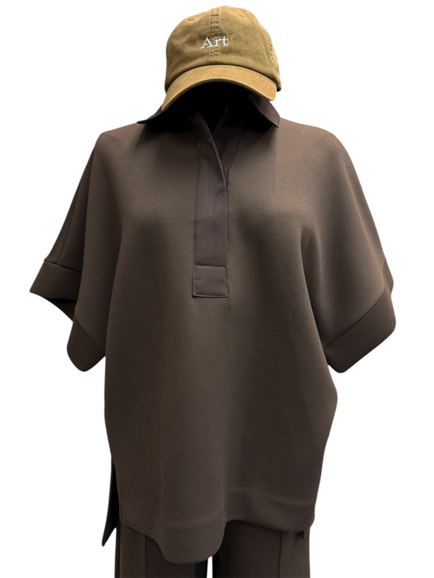 Space cotton polo top #00027