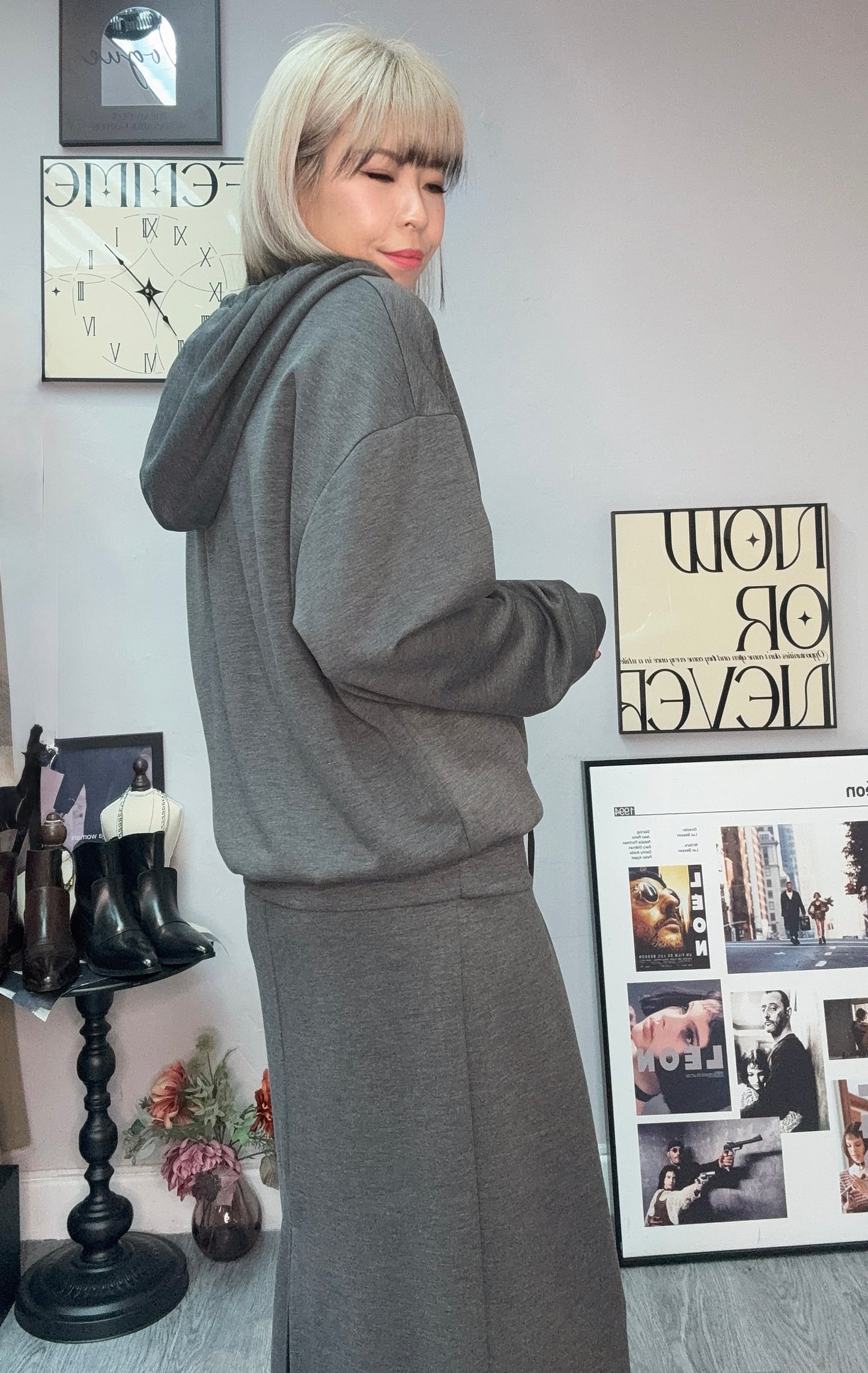 Big collar space cotton  two piece set