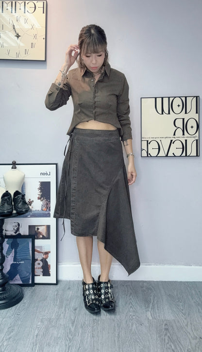 Side ribbon skirt #00429