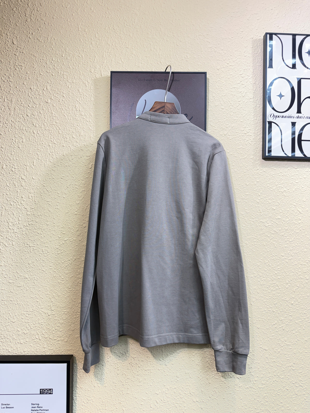 Eyelet-detailed stand collar zip outer #01044