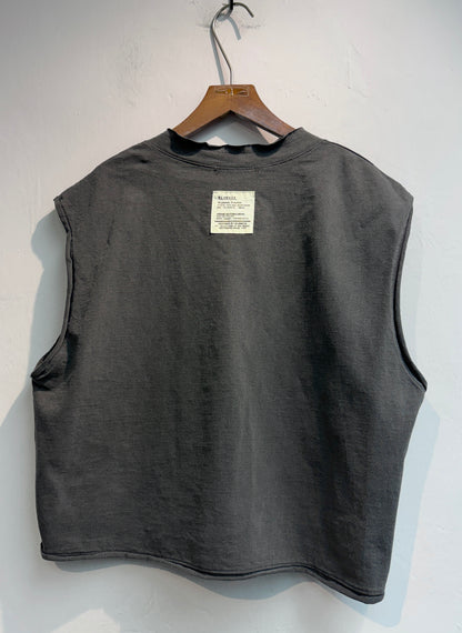 Back label cotton sleeveless outer #00728