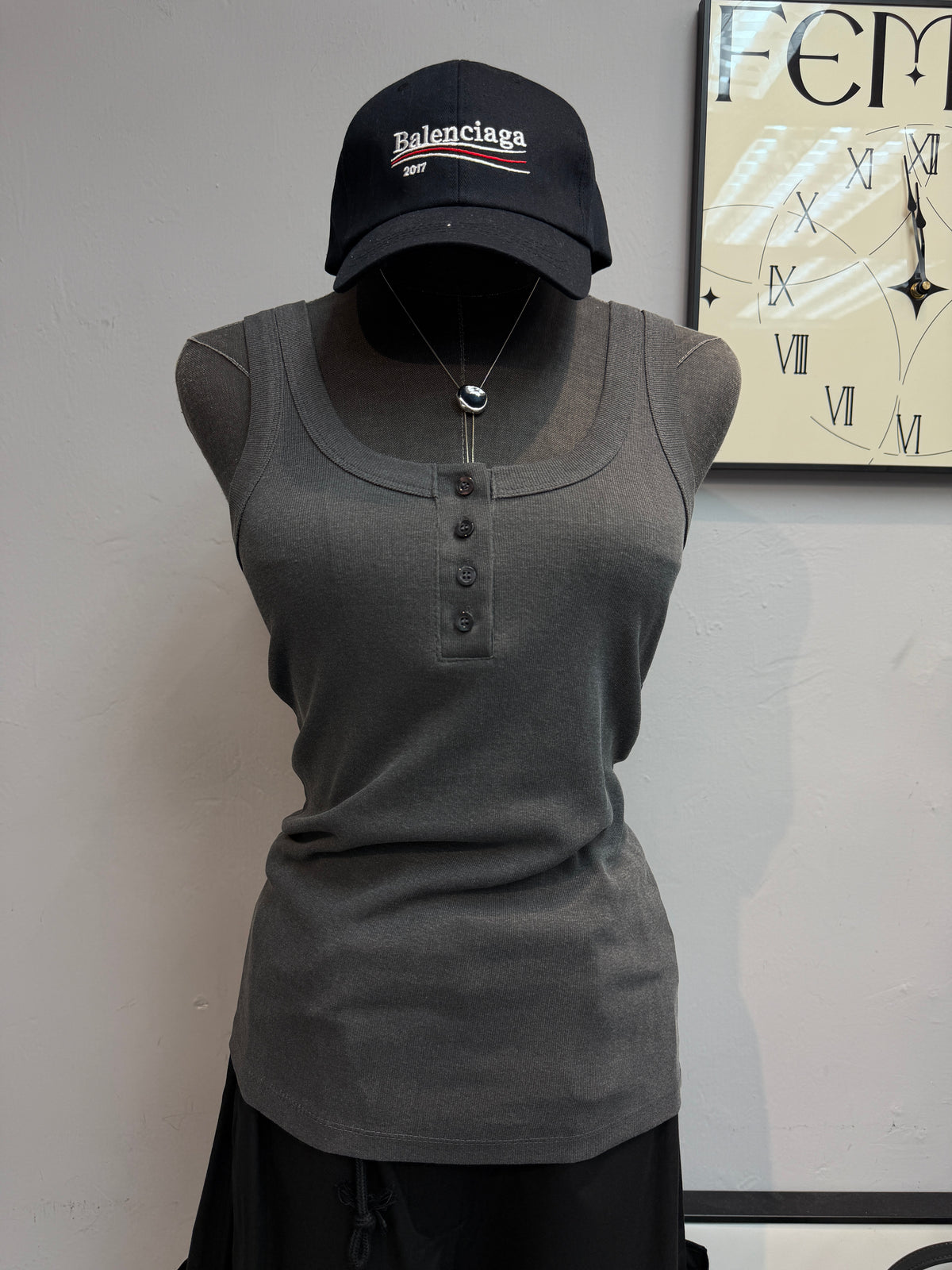 (-30%)Front buttons plain tank #00779
