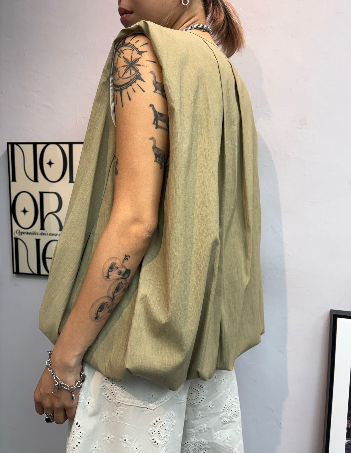 Puff hem tank outer #00630