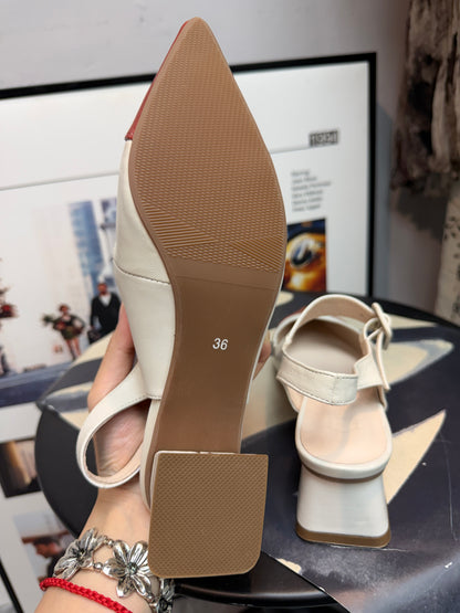 Two tone slingbacks