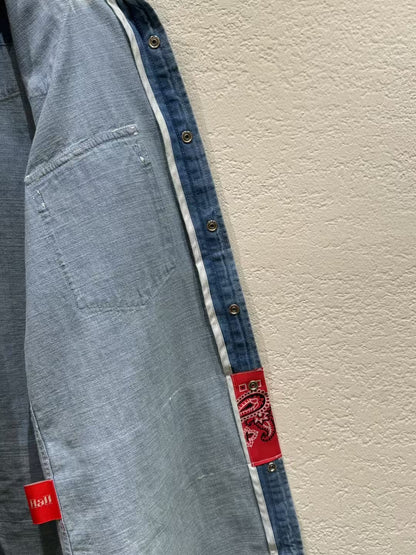 Patterned denim shirt