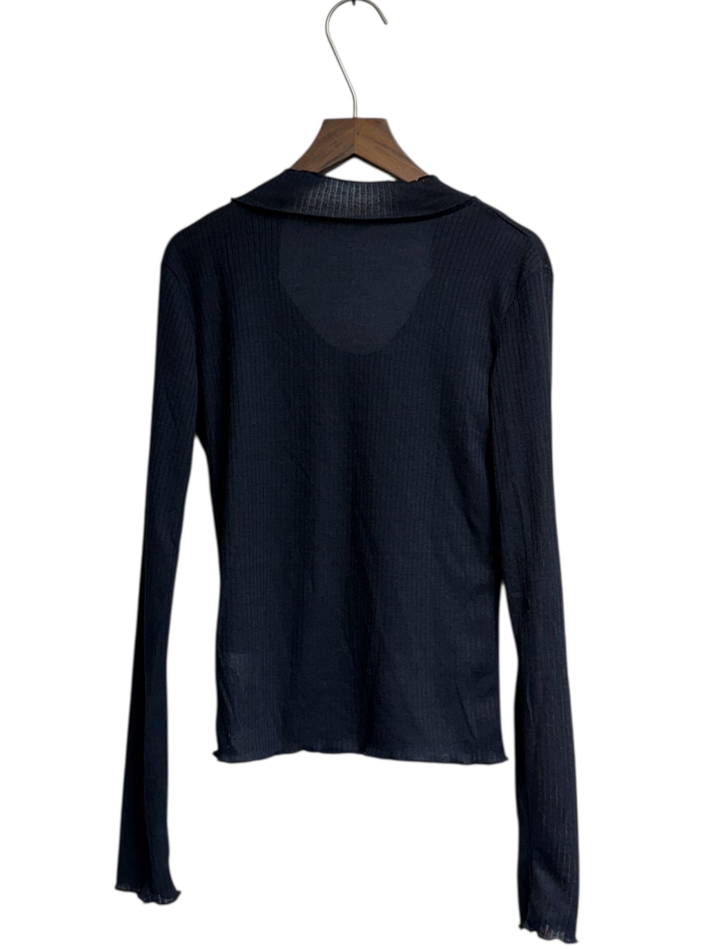 Rib see-though tee #00100