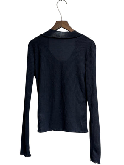 Rib see-though tee #00100