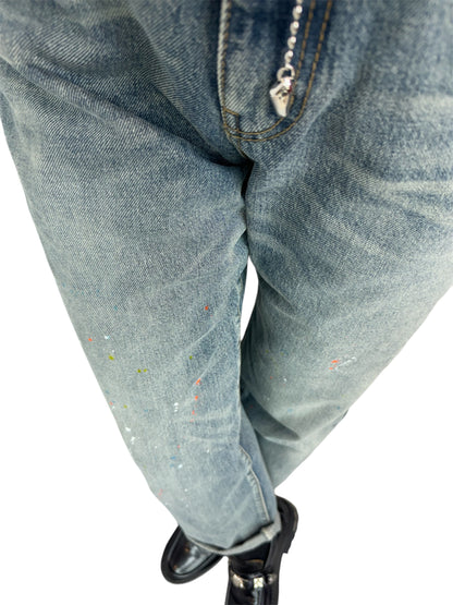 splash-ink washing jeans