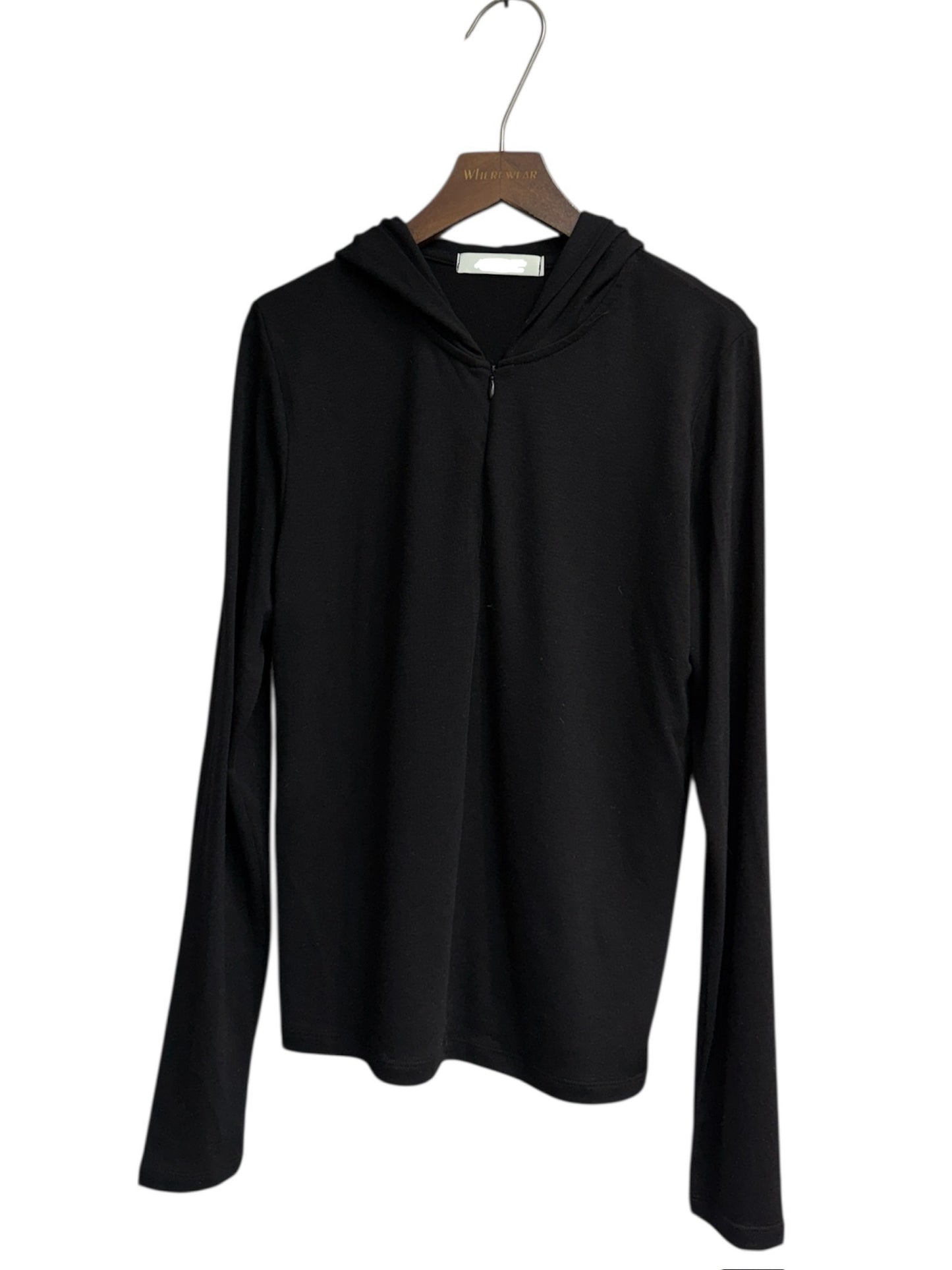 With hat half zip tee #00063