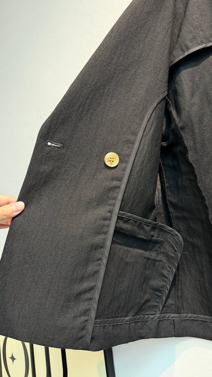 Plain short sleeves slim cut blazer #00611