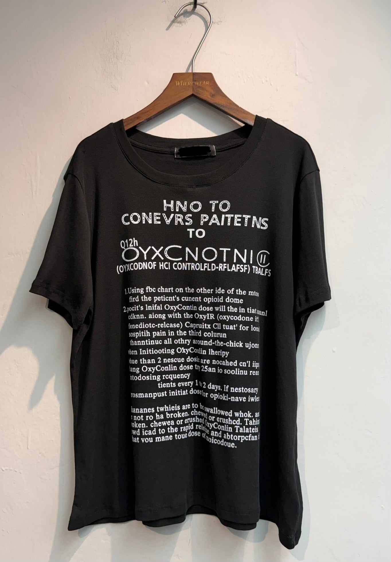Front words loose tee #00756