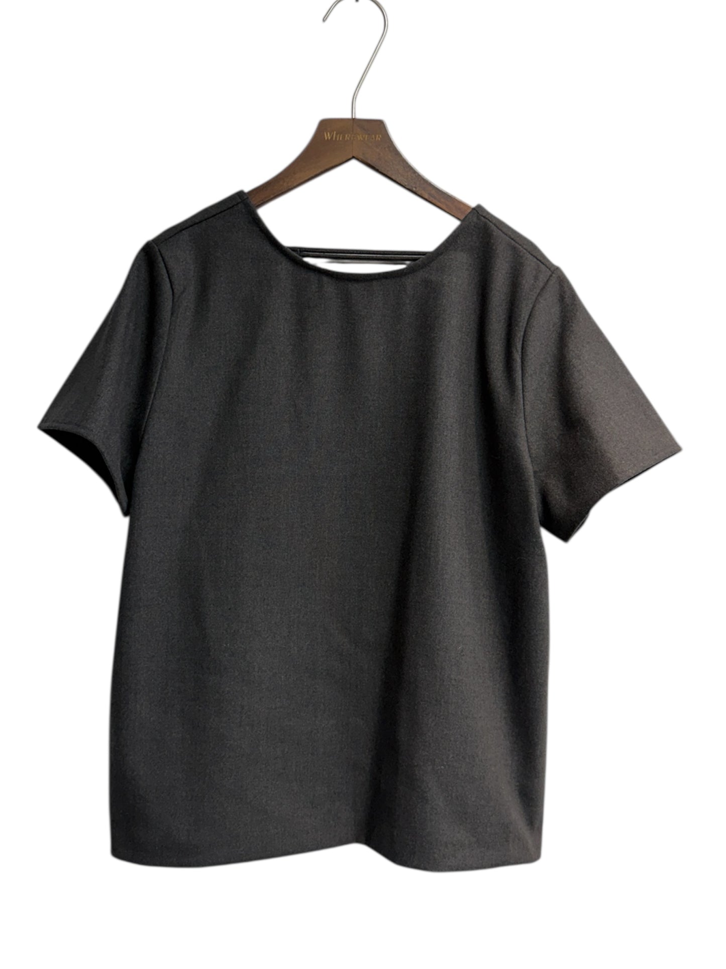 Back V short sleeves top #00057