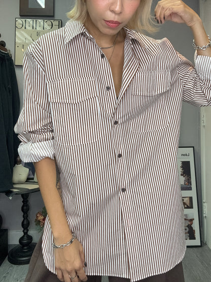 Two pocket midi length shirt