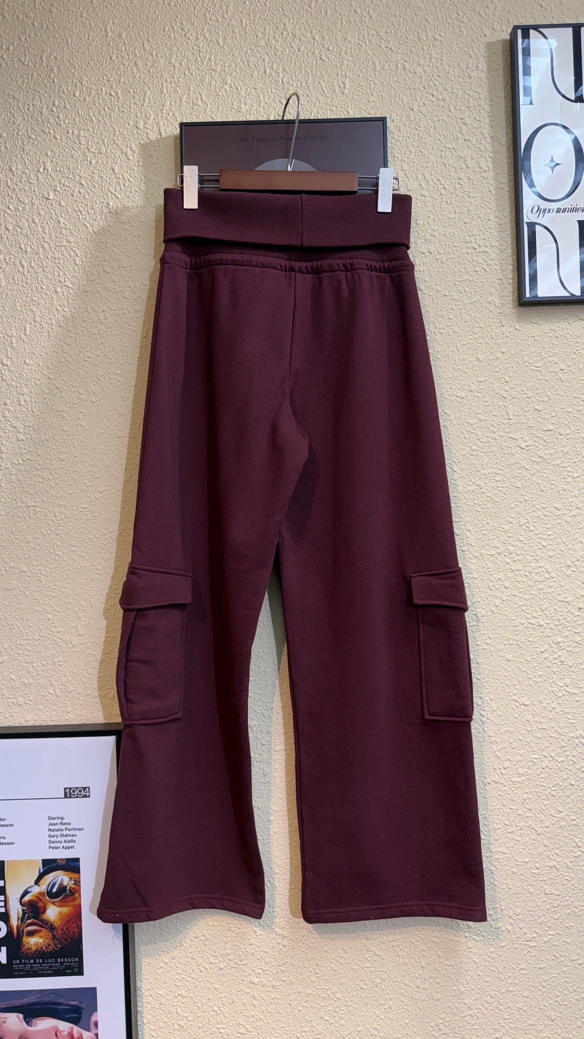 Fold-over waistband pants #00931