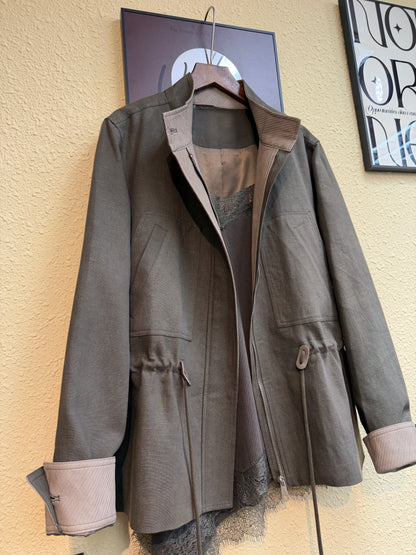 Stand collar coat #00950