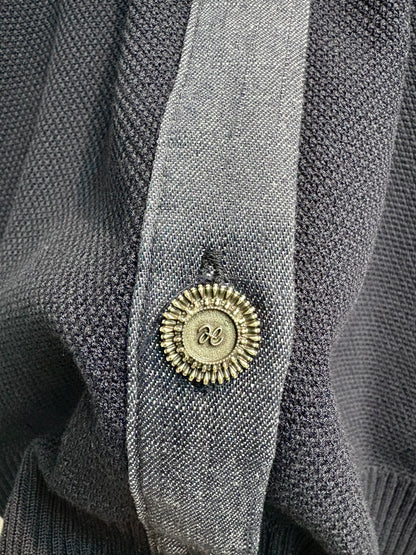 Denim X knit cardigan