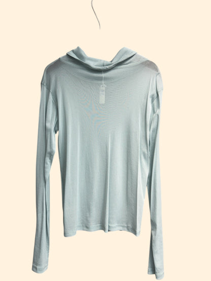 Crew collar see through top