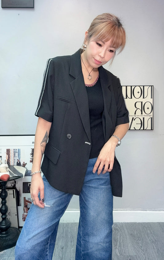 Back line short sleeves blazer #00734