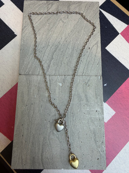 Double heart necklace #ass002