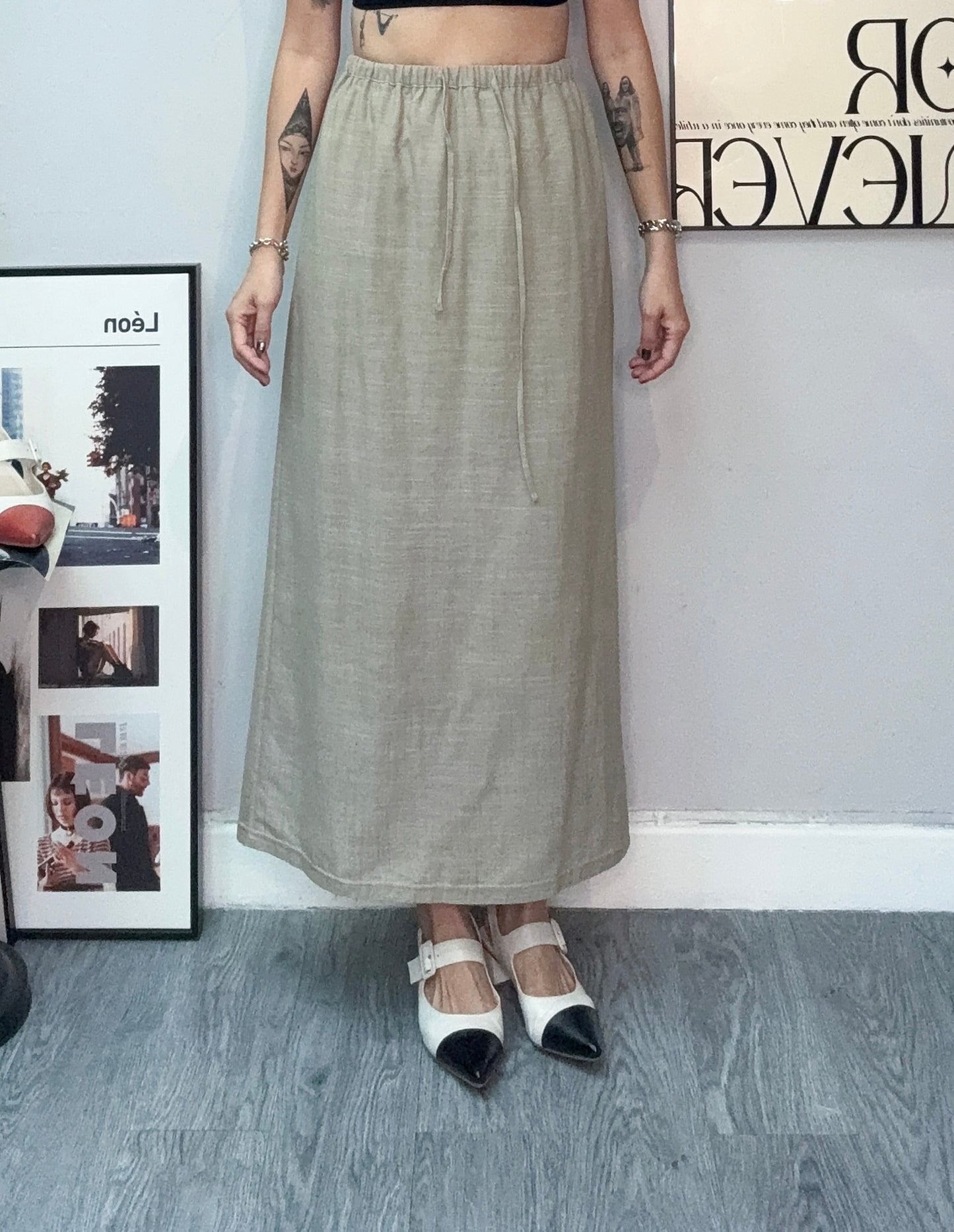 Full elastic plain skirt #00753