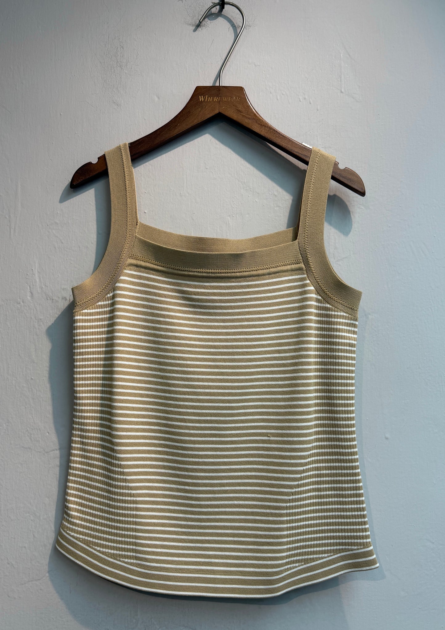 Striped knitted tank top #00725