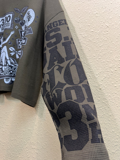 “Good vibes”printed short tee #01011