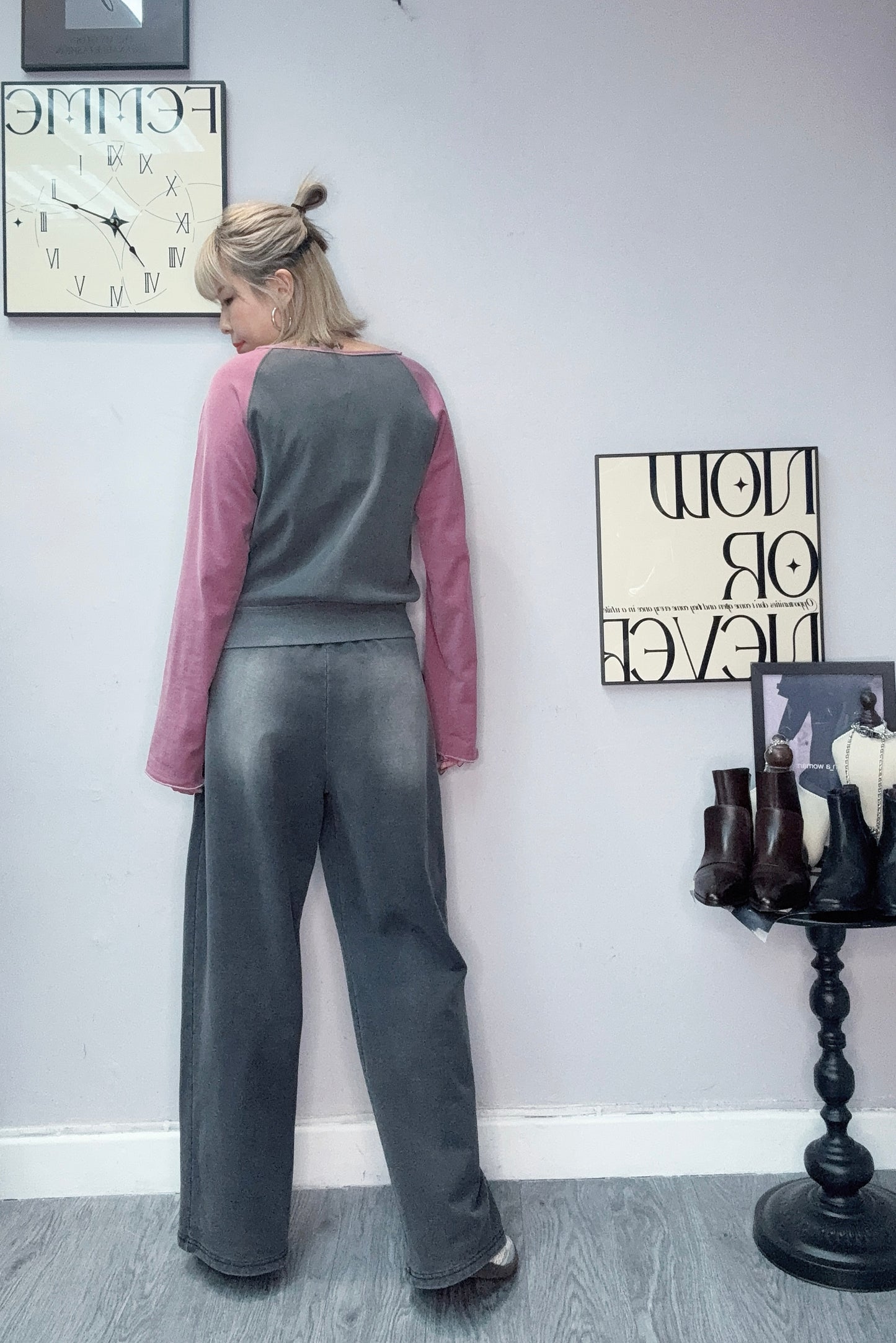 Embroidery words washing pants #00131