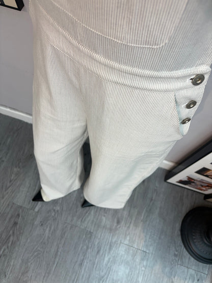 (-30%)striped cotton jumpsuit #00789