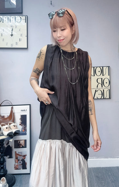 (-20%)Silky fake two pieces one piece #00830