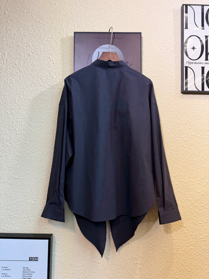 Front buttons round collar shirt #00986