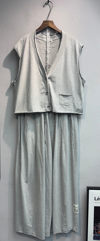 Back label cotton sleeveless outer #00728
