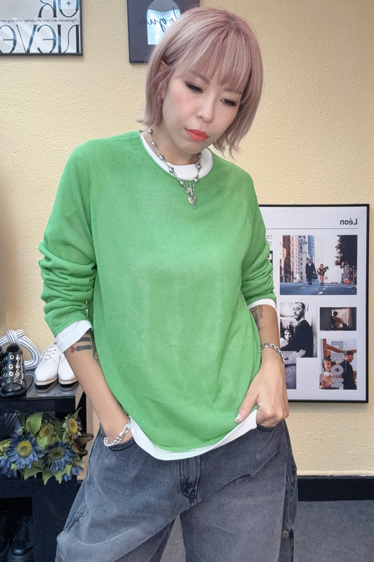 Plain knit top #00656
