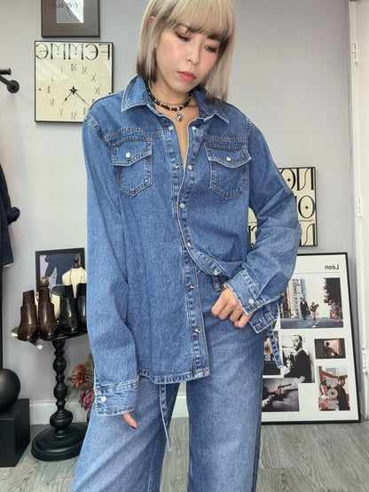 Fit size denim shirt