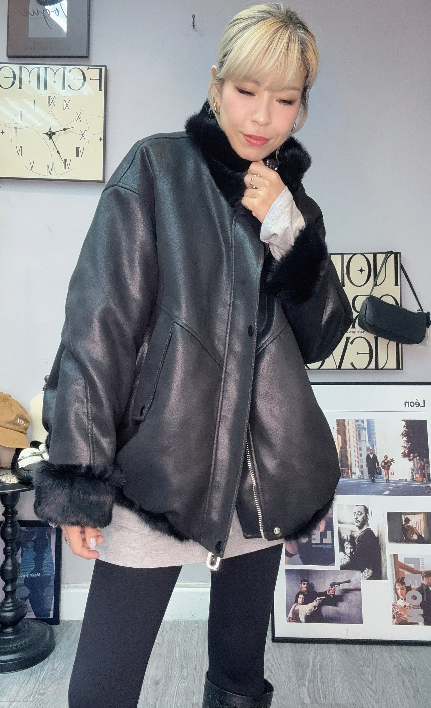 (-30% off)Two side suede fluffy jacket #00220