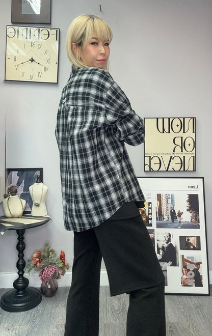 Black and white Grid Shirt