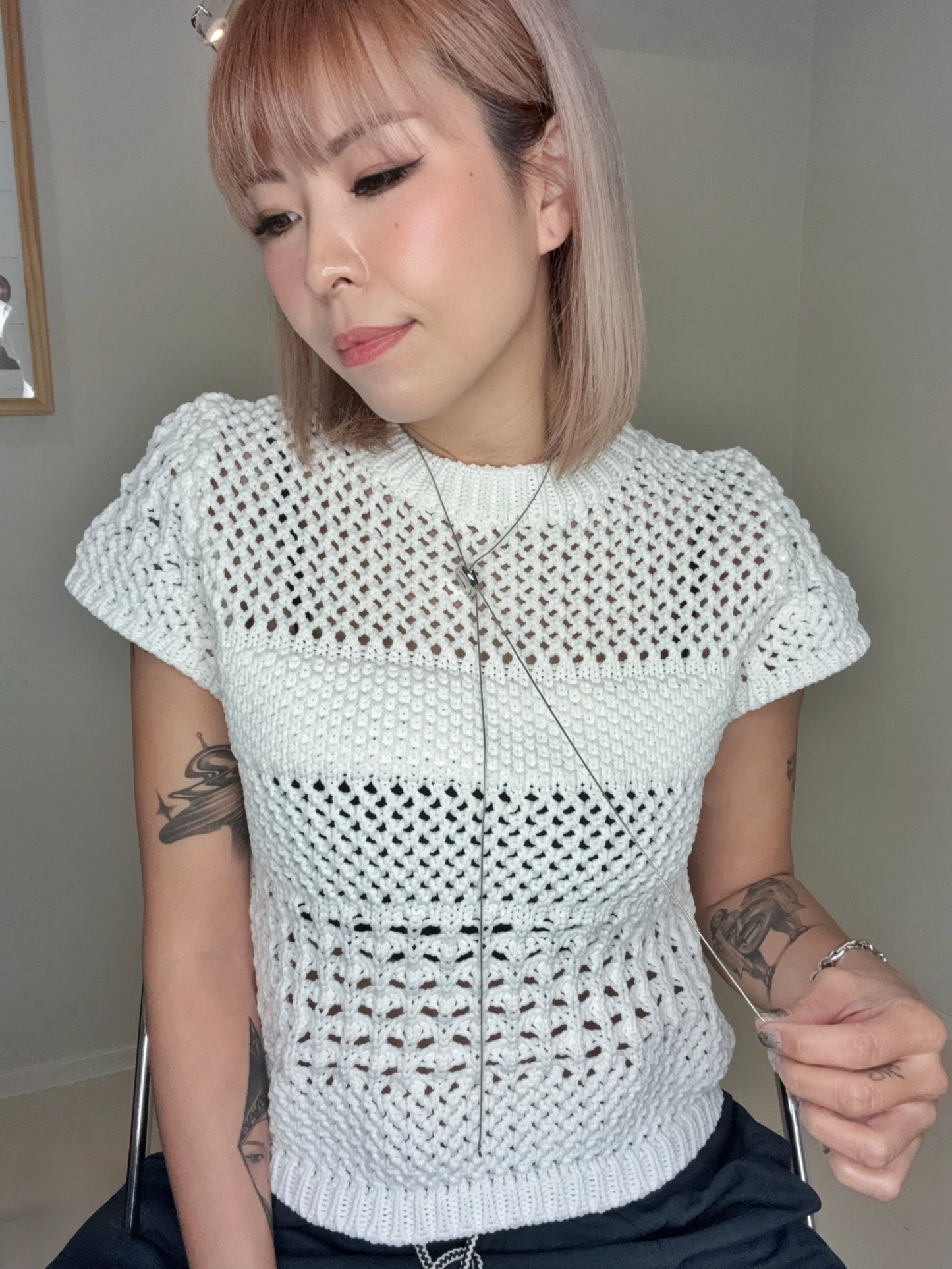 👍🏼Bulky crochet top #00703