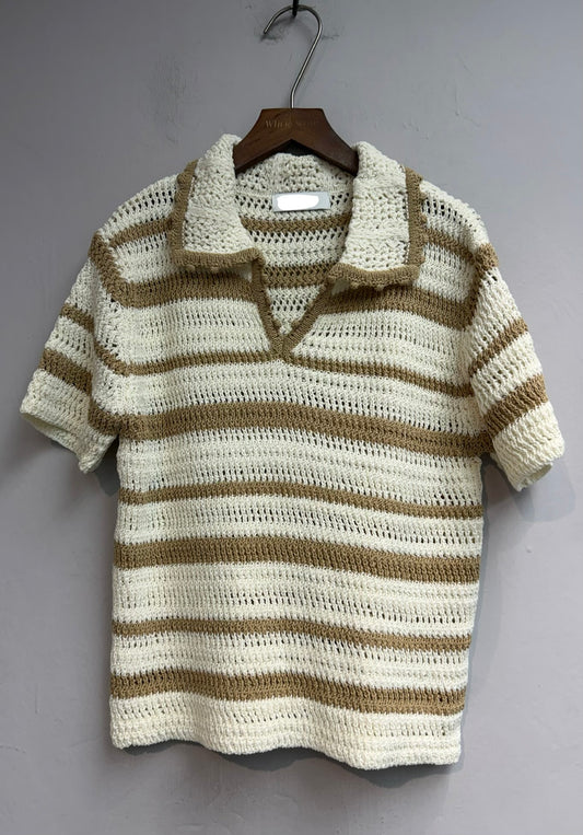 (-30%)Striped polo knitted