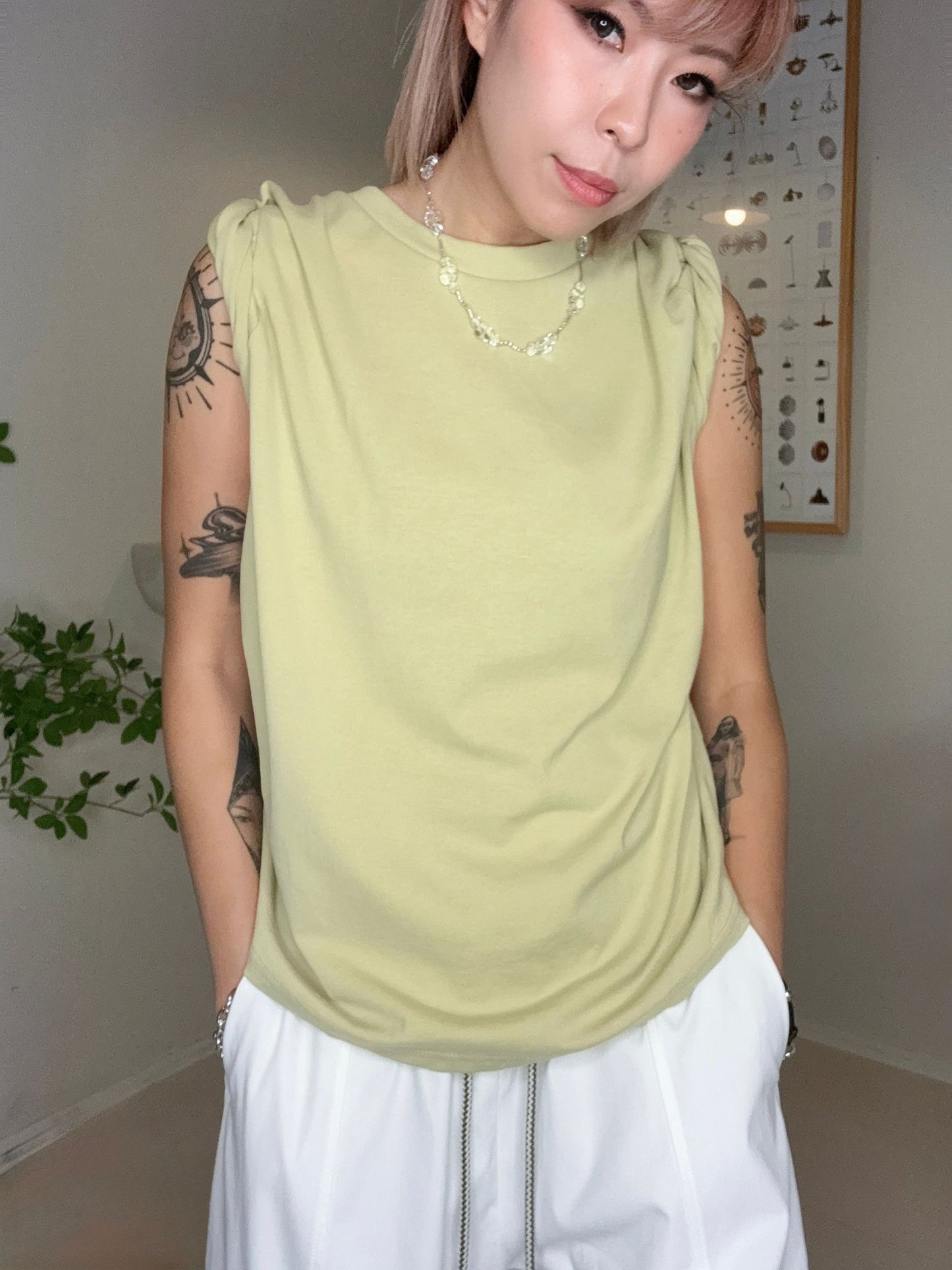 Twist plain sleeveless #00707